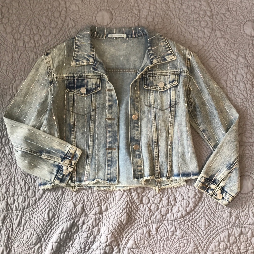 Beaded denim jacket!